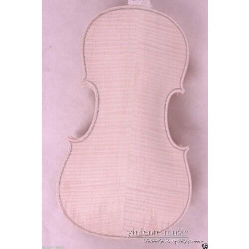 1pcs 4/4 violin unfinished Flame maple Russian spruce top White Violin Body#2037