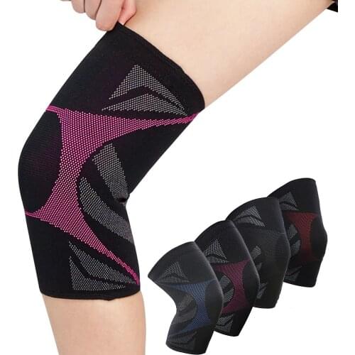 1 PC High Elastic Compression Knee Pads Sleeve with Silicone Straps Patella Brace for Men Women Knee Support