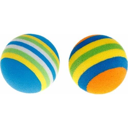 10 Pcs/Set Rainbow Ball Pet Toys EVA Soft Interactive Dog Puppy Kitten Play Funny Colorful Gifts Chew Balls Pets Products