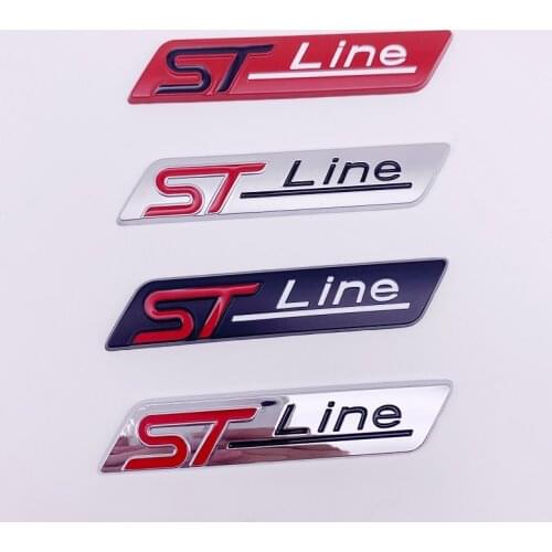 3D Metal Car Sticker ST Line Emblem Badge Decals for Ford F-150 Focus X Vignale ST Line Mondeo Escape EcoBoost 245 330 Explorer