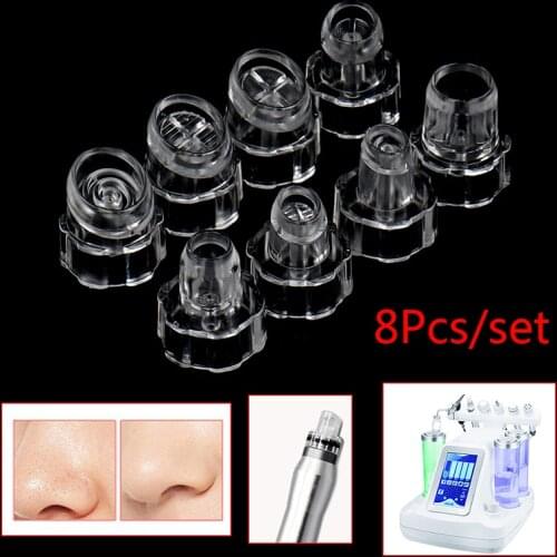 8Pcs Skin Cleansing Peeling Instrument Hydra Facial Device Tips Head Replacement For Water Oxygen Dermabrasion Machine
