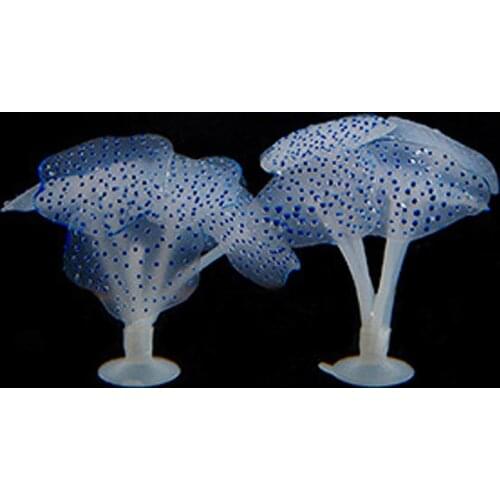 2018 New 1pc Fish Tank Artificial Jellyfish Silicone Simulated Aquatic Plants Fluorescent Vivid Aquarium Decoration Ornaments