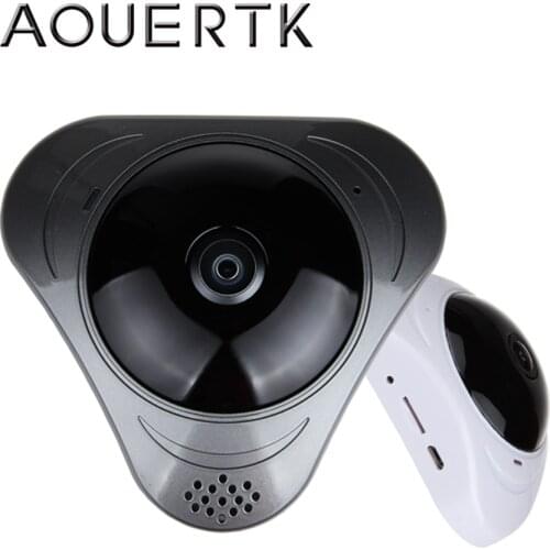 AOUERTK 360 Degree Camera 960P Two Way Audio SD Card Slot WiFi Full View Night Vision Video IP Camera WiFi Mini CCTV VR Camera