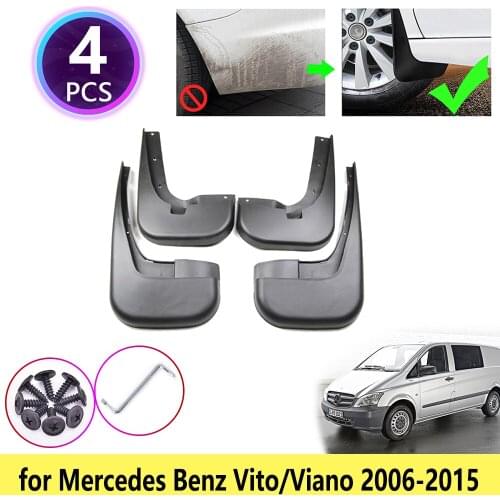 4 PCS for Mercedes Benz V-Class Vito Viano W639 2006~2015 Mudguards Mudflaps Fender Guards Mud Splash Flaps Car Accessories 2011