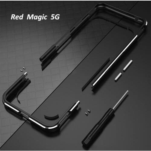 For Nubia Red Magic 5G Case Aluminum Metal Bumper Case for Redmagic 5g Dual color Metal Frame Phone Cover