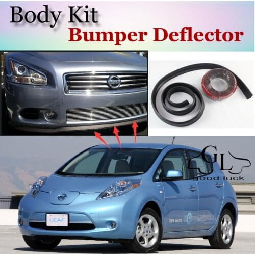 Bumper Lip Deflector Lips For Nissan Leaf Front Spoiler Skirt For TopGear Friends to Car Tuning View / Body Kit / Strip