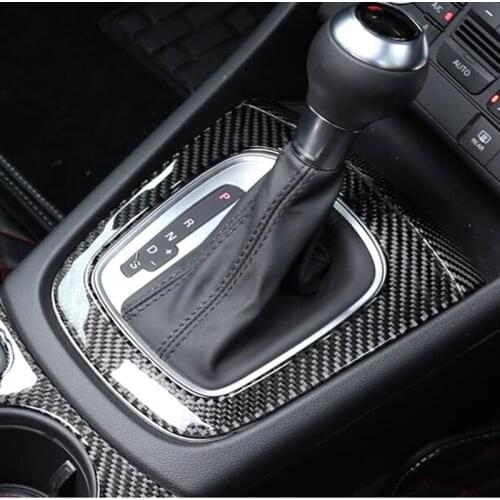Carbon Fiber Center Console Gear Shift Frame Decortaion Cover Trim 2Pcs For Audi Q3 2013-2016 Car Interior Accessories