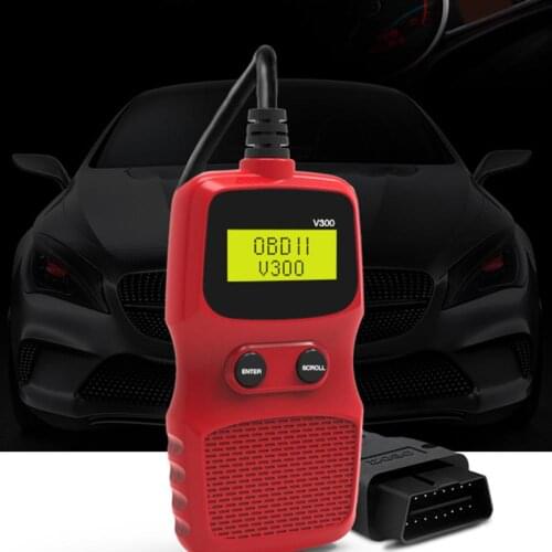 V300 Car Fault Diagnostic Tool OBD OBD2 ELM327 Code Reader Scanner Appliance Car Diagnostic Scanner Backlight LCD 8 Characters