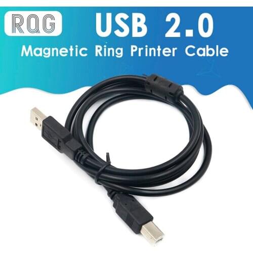 Shielded magnetic ring printer cable high speed USB2.0 square mouth square head cable A male to B male USB cable