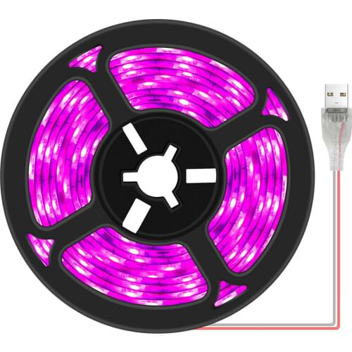1M 2M 3M 2835SMD DC5V USB LED Grow Light Strip Full Spectrum UV Lamps for Plants Waterproof Phyto Tape for Greenhouse Grow Tent
