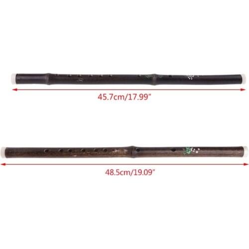 Chinese Purple Yunnan Bamboo Flute One Sections Handmade Dizi Musical Instrument Q22F