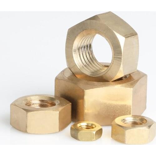 M2 M2.5 M3 M4 M5 M6 M7 M8 M10 brass outer hex lock nuts external hexagon locking brassiness nut GB52
