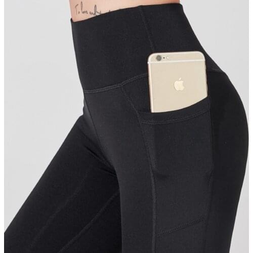 CHRLEISURE Leggings Women High Waist Sport Workout Fitness Leggings with Pockets Gym Seamless Push Up High Waist Leggings Women