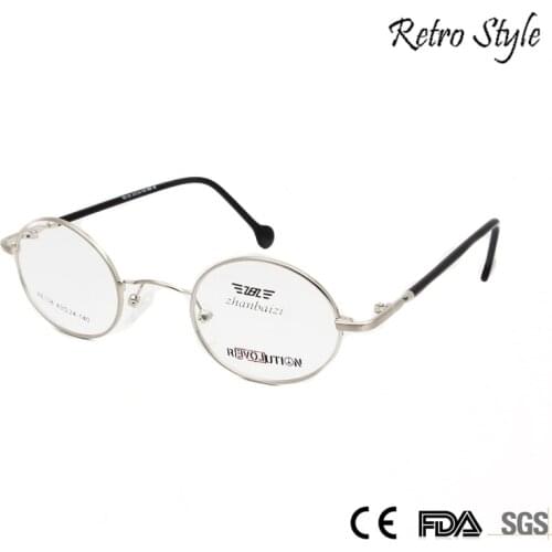 ZBZ Small Round Metal Frame Glasses Mens Women Myopia Vintage Spectacle Frames Gold Silver Tortoise Glass Vision Glasses