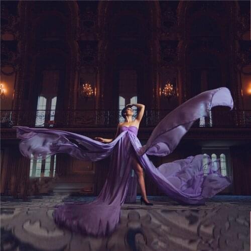 Materntiy Photogrpahy Props Long Dress Summer Maternity Photo Shoot Chiffon Dresses Tube top Pregnancy Long Dresses