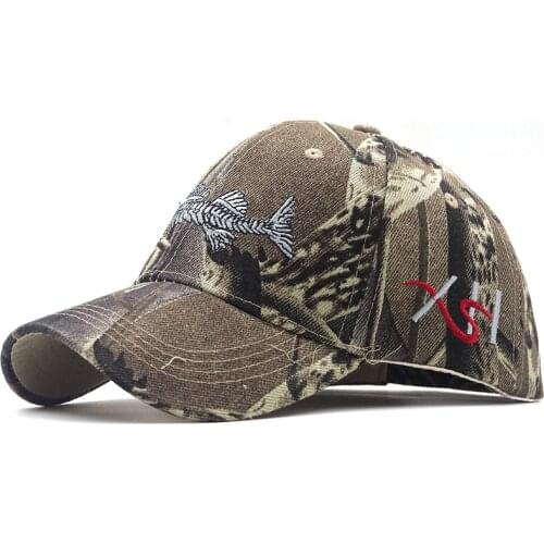 Fish Bone Mens Baseball Cap Womens Snapback Fishing Embroidery Dad Hat Man Trucker gorra Summer Fisher Brand Men Cap