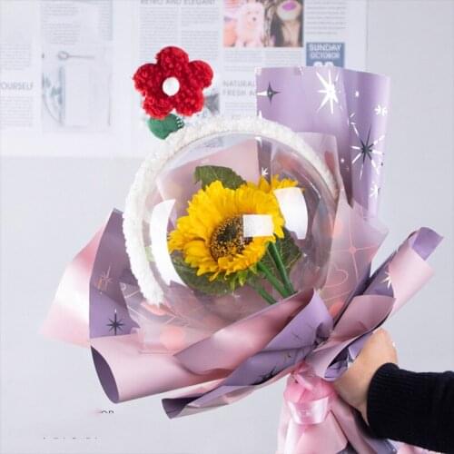 New birthday gift Valentines day wrapping flower material net red bouquet diy material flower wrapping paper star Dailu headban
