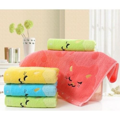 New Musical Notes Small Towel Bamboo Fiber Music Cat Soft Towel Childrens Jacquard / Embroidered Wool Towel