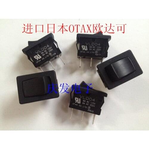 Original new 100% rocker switch VLD04 6A 250V 3pin 2gear silver contact
