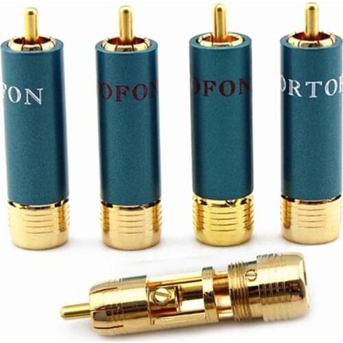 Gold-plated HIFI RCA Plug Hi-end Ortofon 8NX RCA Connectors for RCA Interconnect Audio Cables 11mm Diameter
