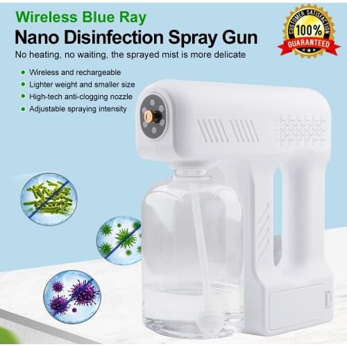 500ml Nano Mist Sprayer Santitizer Machine Hand-held Atomizer Spray Gun Cordless Electric ULV Fogger For Office Garden Sprayer