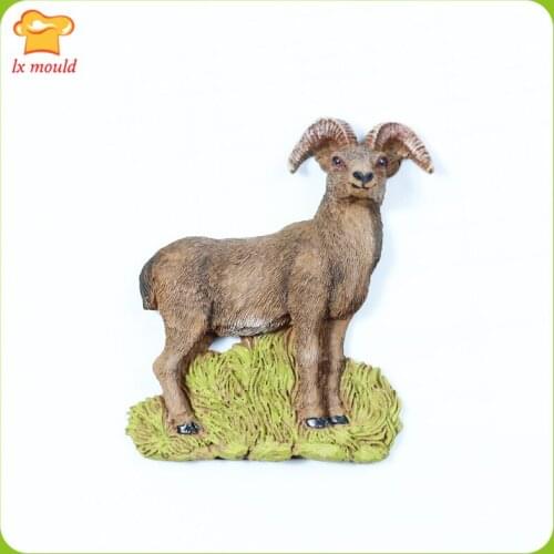 Horned Antelope Silicone Mould Chocolate Cake Candy Soap Molds Grassland Goat