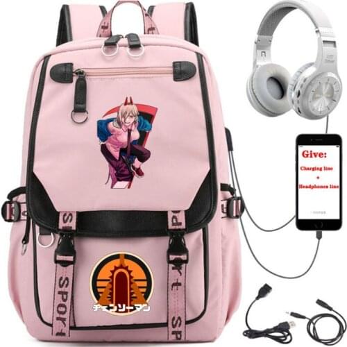 Chainsaw Man Power Backpacks Shoulder Bags Cosplay Pin School Bag Satchel Bag Pin Book bag Fashion Bags Cartoon Anime Backpack
