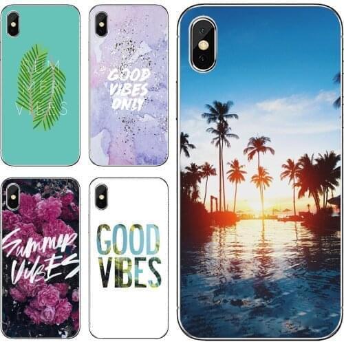 For Sony Xperia XA Z3 Z5 XZ1 XZ2 Z Z1 Z2 compact M2 M4 M5 C4 C6 E3 T3 Good-vibes-summer-Art Silicone Case