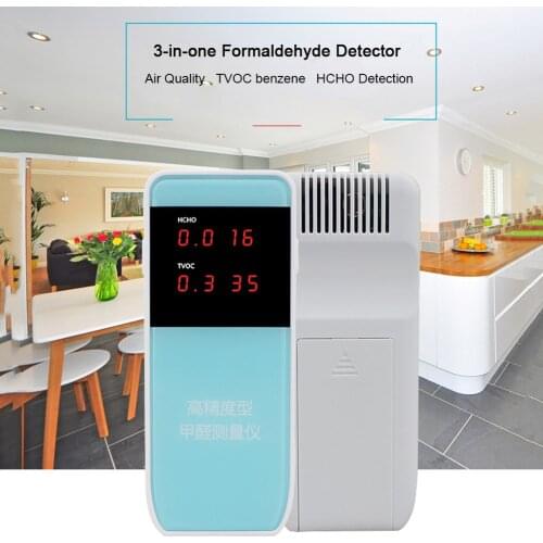 Triple Formaldehyde Benzene TVOC Gas Detector Analyzer Tester Home Professional Air Purification Meter Air Quality Monitor