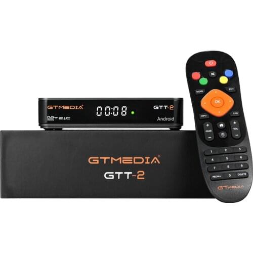 GTT-2 Android 6.0 TV Box+DVB-T/T2/Cable(J83.A/B/C)/ISDBT Amlogic S905D Network Player 2GBRAM +8GBROM Satellite Receiver