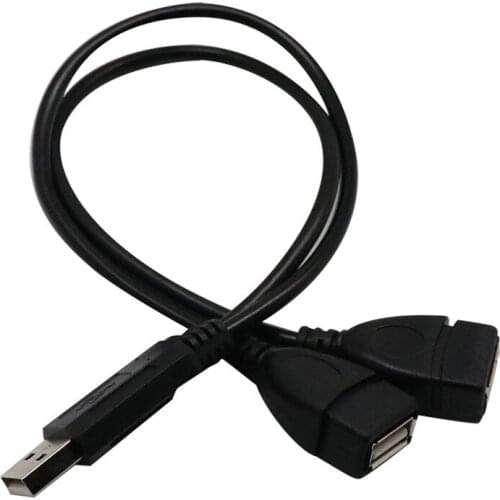 High Qualit USB Cable NEW USB 2.0 A Male To 2 Dual Female Jack Y Splitter Hub Power Cord Adapter Cable Computer Accessories J17