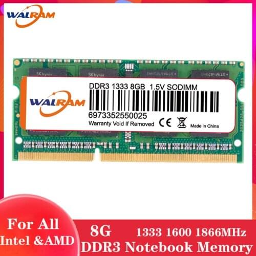 WALRAM RAM DDR3 8GB 1333MHz 1600MHz 1866MHz Random Access Memory Computer Memoria ram ddr3 For Laptop for Intel&AMD