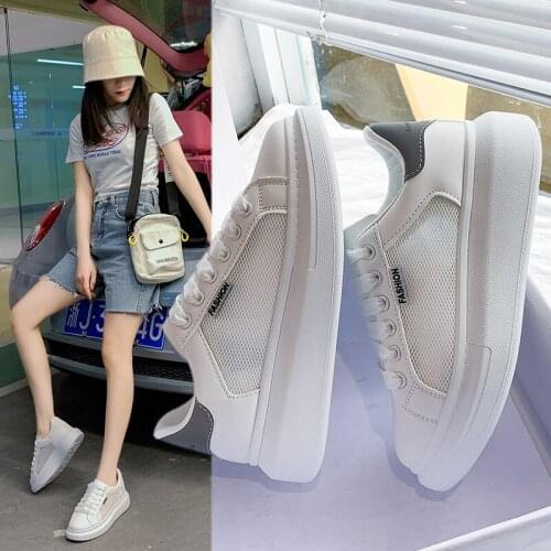 Women Sneakers Woman Platform Shoes Woman Lady Flat Casual Shallow Ballet Shoes Breathable Shoes Slip on Comfort Fabric Lace-up