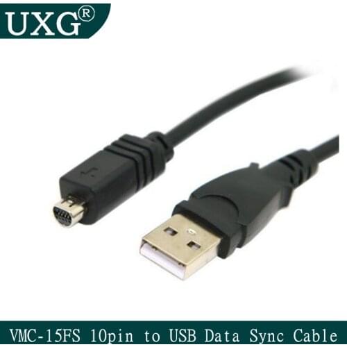 1.5m 5FT VMC-15FS 10pin to USB Data Sync Cable for Sony Digital Camcorder Handycam downloading pictures and videos from camera