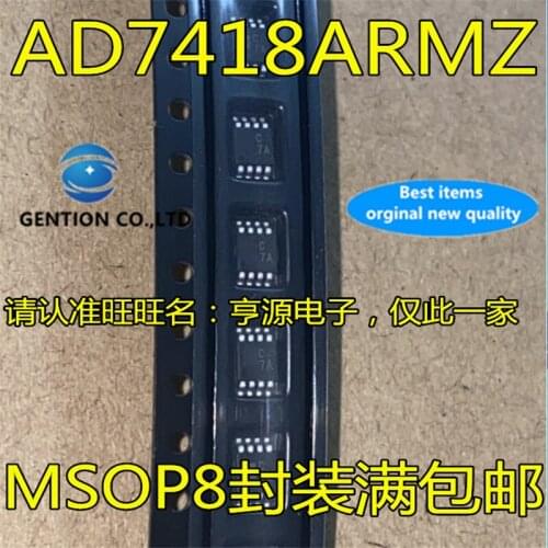 10Pcs AD7418 AD7418ARMZ AD7418ARM sILkscreenC7A MSOP8 A / D converter chip in stock 100% new and original