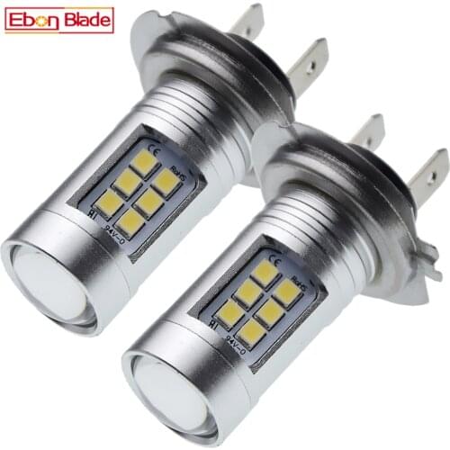 2 x H7 Led Bulbs Head Light Fog Lamp For Kawasaki Ninja ZX6R ZX6RR 250R 650R KLR650 Z750 Z750S Z1000 Yamaha YZF R1 R6 R6S YZF-R6