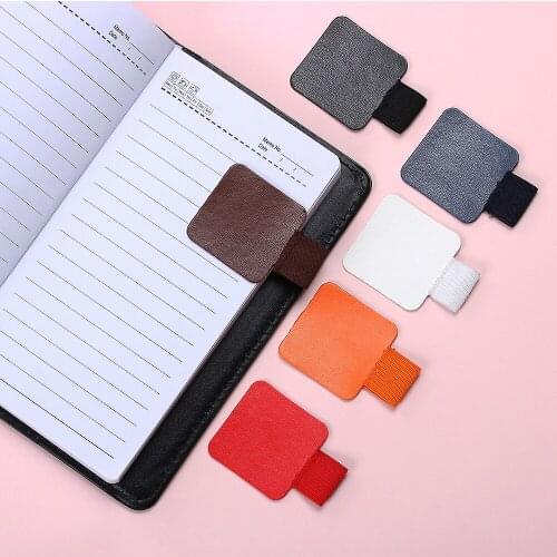 3PCS Self-adhesive Leather Stationery Container Elastic Loop for Documents Journals boards Stationery Clip