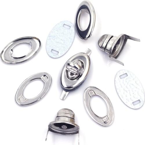 50Sets Wholesale Metal Clutch Clasps Turn Twist Locks Closure Purse Bag Buckle Crafts Leather Handbag Hardware Replace 34x20mm