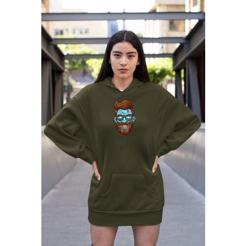 Angemiel Wear Entel Zombie With Green Dress Sweatshirt Tunik