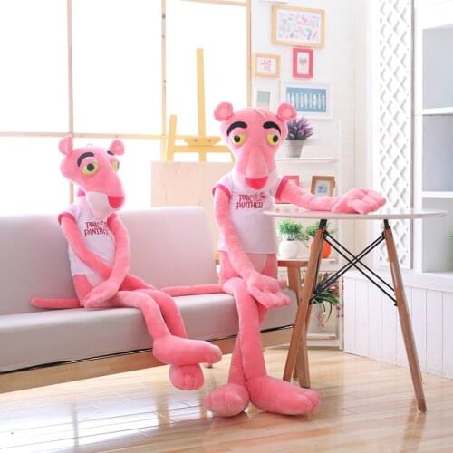 Hot Anime Toys New Style 80cm Lovely Pink Panther Plush Toys Cute Children Dolls Stuffed Soft Birthday Gift for Baby