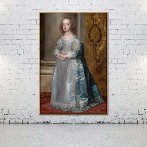 Artcozy Oil Canvas Painting anthony van dyck princess mary For Home Decoration Wall Art