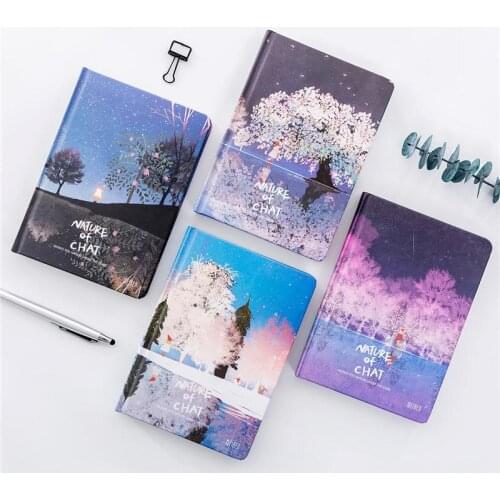 "Nature Chat" Hard Cover Journal Diary Blank Art Papers Notebook School Study Planner Notepad Stationery Gift