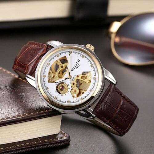 Fashion Hollow Mens Watch Waterproof Luminous Business Belt Through The Bottom Automatic Mechanical Watch часы мужские relogio