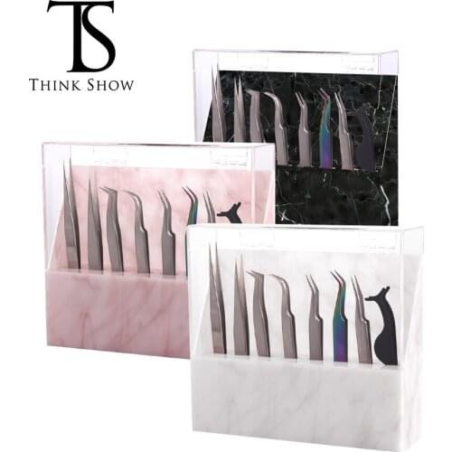 Acrylic 8 Holes Eyelashes Tweezers Storage Holder Durable Convenient Tweezers Rack Stand Shelf Holder Beauty Makeup Tools