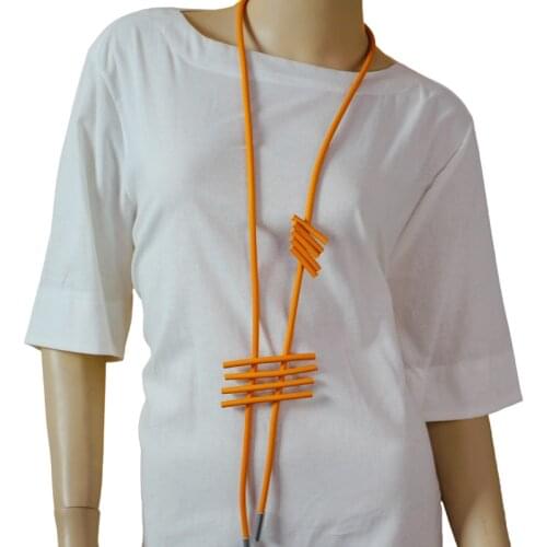 YD&YDBZ Punk Long Statement Necklaces For Women Irregular Rubber Rope Necklace Jewelry Accessories Ethnic Clothes Pendant Chain