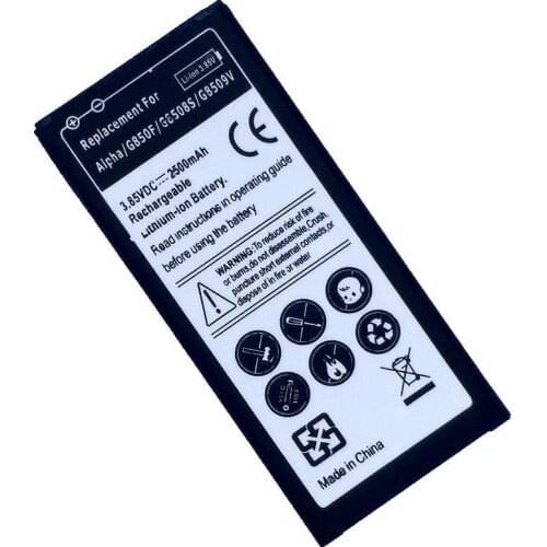 EB-BG850BBE EB-BG850BBC Replacment Battery for Samsung Galaxy Alpha SM-G850F G8508S G8509V G850M Internal Batteries Accumulator