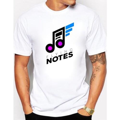MUSIC NOTES Design New Mens T-shirt Short Sleeve T shirt Cotton Rock Rap Hip Hop Tops Man Clothing