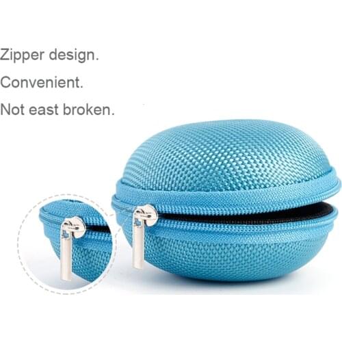 Hold Case Storage Carrying Hard Bag Box For Earphone Headphone Earbuds Memory Card Black Blue Red Color