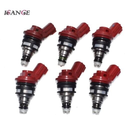 ISANCE 6Pcs Flow Matched Fuel Injector 842-18114 For Infiniti Q45 I30 G20 J30 Nissan Maxima 240SX 300ZX NX Sentra 1991 1992-2001