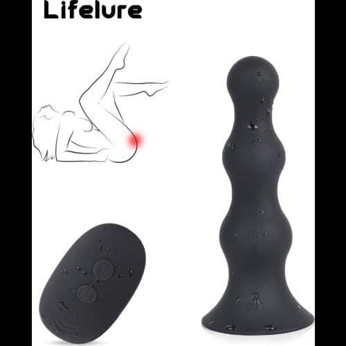 Lifelure Vaginal Stimulation Inflatable Anal Plug Wireless Remote Control Prostate Massager Vibrating Butt Plug Anal Expansion